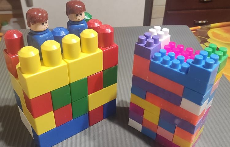 Colorful Building Blocks With Figures